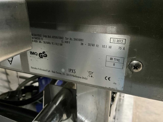 2012 electrolux aos 061eba2 combisteamer - afbeelding 8 van  10
