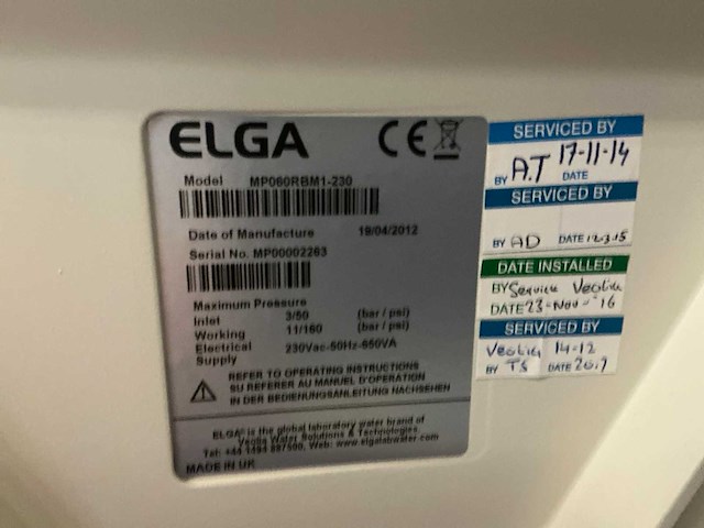 2012 elga medica pro mp060rbm-230 waterzuiveringssysteem - afbeelding 4 van  13