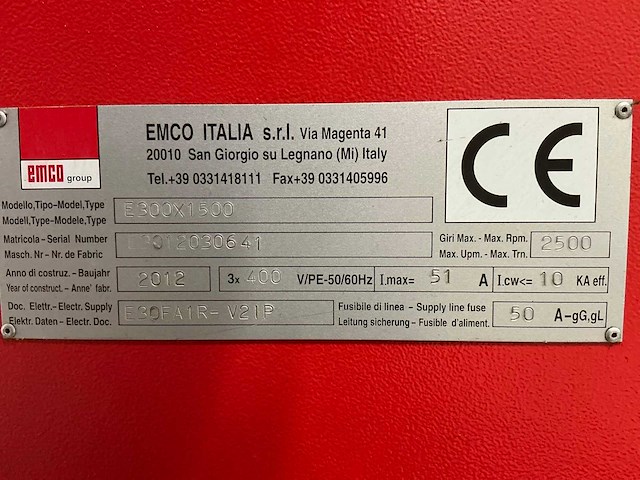 2012 emco e300x1500 cnc-draaibank - afbeelding 14 van  17