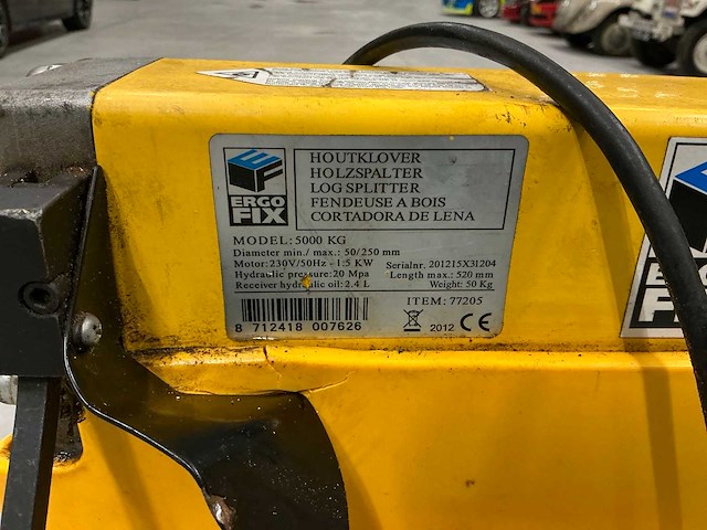 2012 ergofix 5000kg kloofmachine - afbeelding 6 van  8