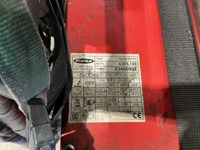2012 fronius transtig 3000 g/f tig lasmachine - afbeelding 8 van  9
