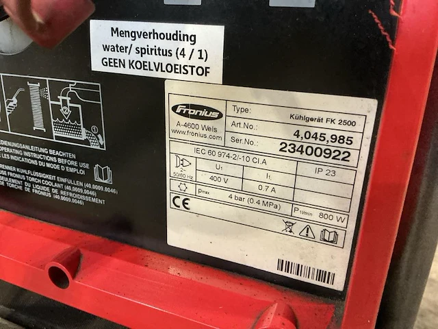 2012 fronius transtig 3000 g/f tig lasmachine - afbeelding 9 van  9