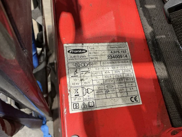 2012 fronius transtig 3000 g/f tig lasmachine - afbeelding 9 van  9