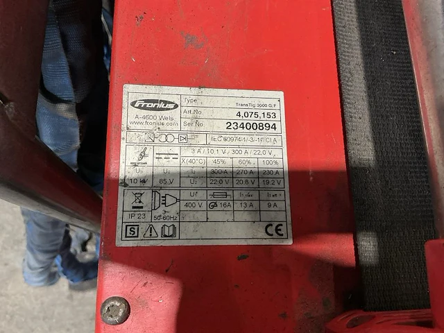 2012 fronius transtig 3000 g/f tig lasmachine - afbeelding 8 van  9