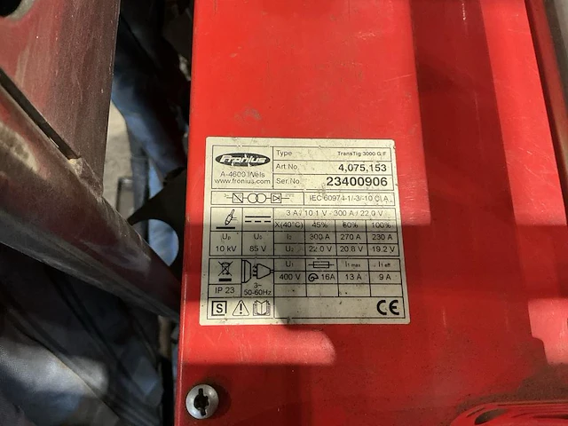 2012 fronius transtig 3000 g/f tig lasmachine - afbeelding 8 van  9