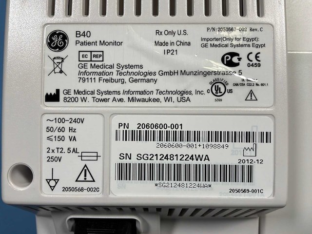 2012 ge b40 patiëntmonitor - afbeelding 7 van  7
