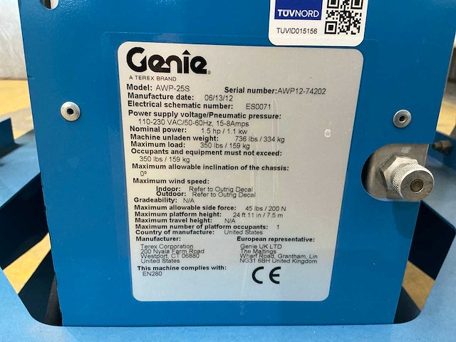 2012 genie awp-25s personenlift - afbeelding 6 van  14