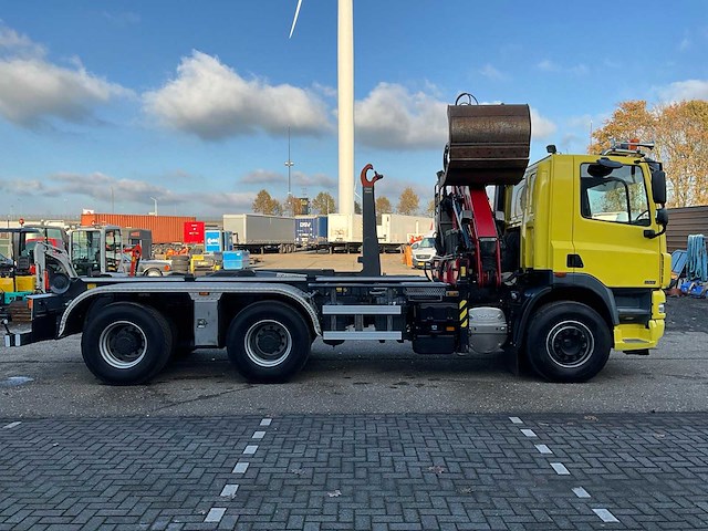 2012 ginaf x3232s 6x4 25t haakarm + hmf 1643 z-kraan vrachtwagen bz-vg-55 - afbeelding 2 van  60