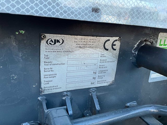 2012 ginaf x3232s 6x4 25t haakarm + hmf 1643 z-kraan vrachtwagen bz-vg-55 - afbeelding 24 van  60