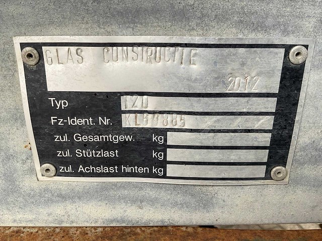 2012 glas constr. 120 containerbak landbouwwagen - afbeelding 9 van  17