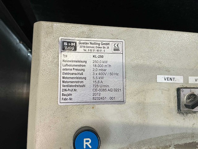 2012 gustav nolting kl250 oil heater heater - afbeelding 3 van  11