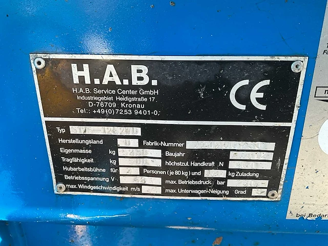 2012 h.a.b. s175-12e hoogwerker - afbeelding 8 van  16