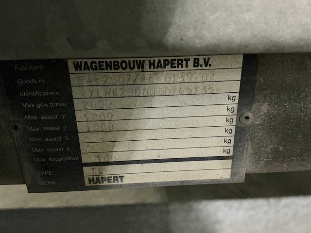 2012 hapert k aanhangwagen - afbeelding 4 van  18