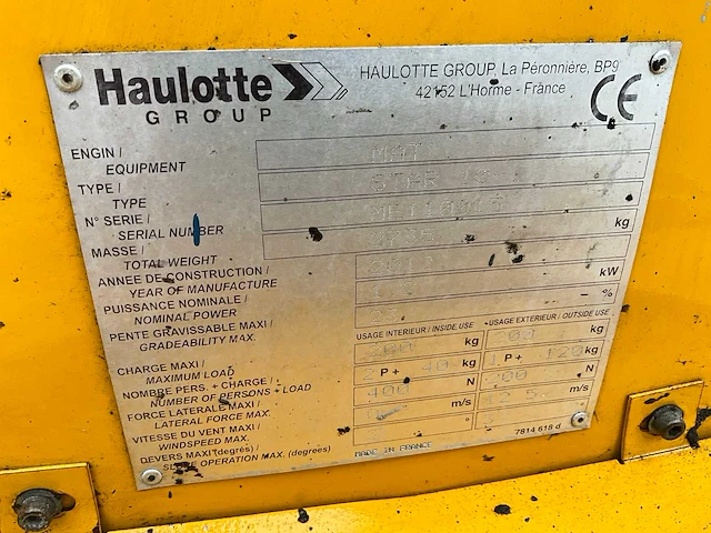 2012 haulotte star 10 hoogwerker - afbeelding 5 van  14