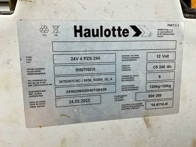 2012 haulotte star 10 hoogwerker - afbeelding 4 van  14