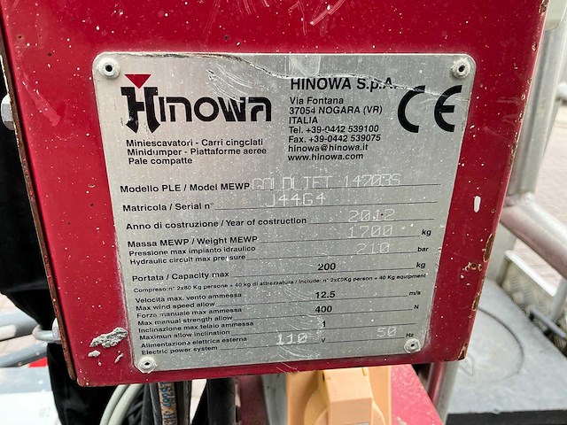 2012 hinowa goldlift 14.70 iiis spinhoogwerker - afbeelding 4 van  12