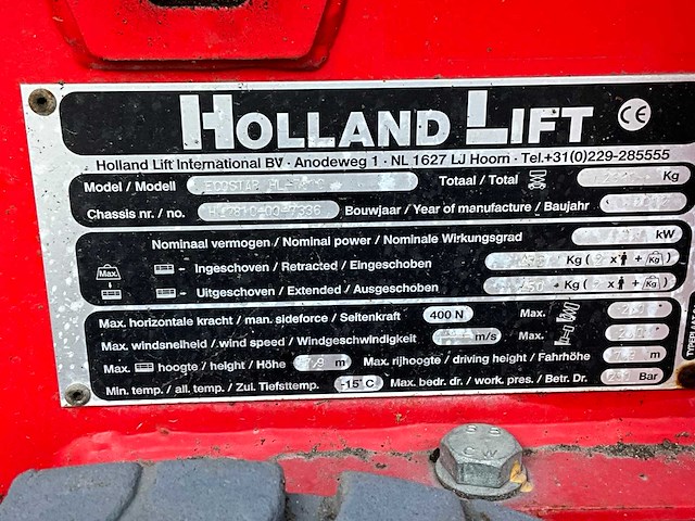 2012 holland lift ecostar hl-7810 hoogwerker - afbeelding 7 van  15