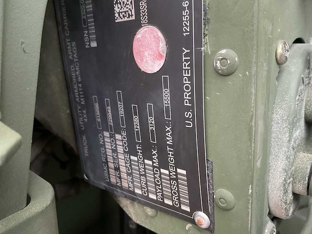 2012 humvee m1114 legervoertuig - afbeelding 19 van  27