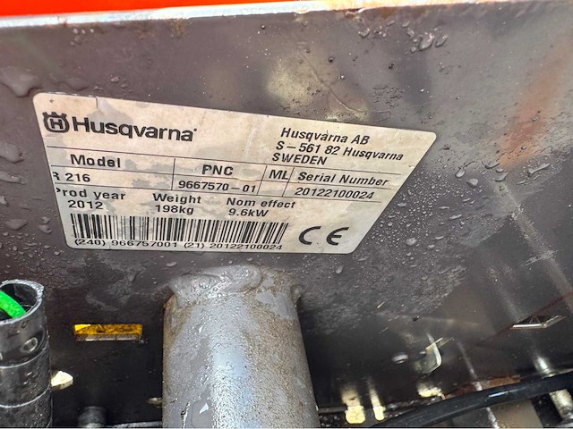 2012 husqvarna r216 zitmaaier - afbeelding 9 van  9