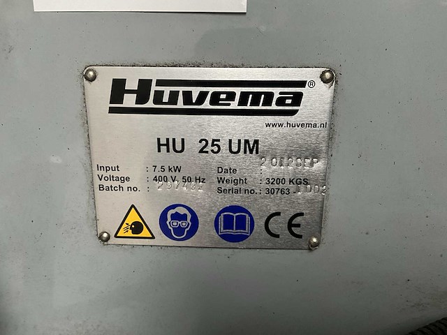 2012 huvema hu 25 um freesmachine - afbeelding 4 van  12