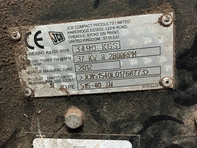 2012 jcb 515-40 teletruck vorkheftruck - afbeelding 29 van  35