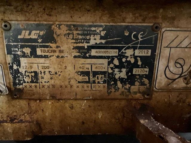 2012 jlg toucan 8e personenlift - afbeelding 8 van  16