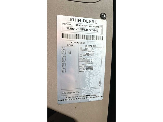 2012 john deere 6170r autopower vierwielaangedreven landbouwtractor - afbeelding 4 van  12
