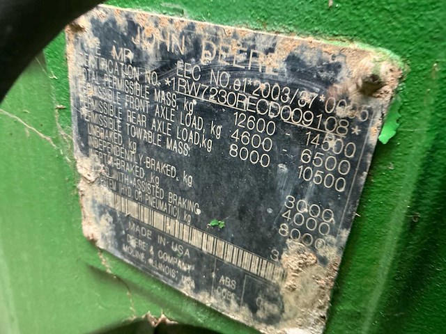 2012 john deere 7230 r vierwielaangedreven landbouwtractor - afbeelding 29 van  29