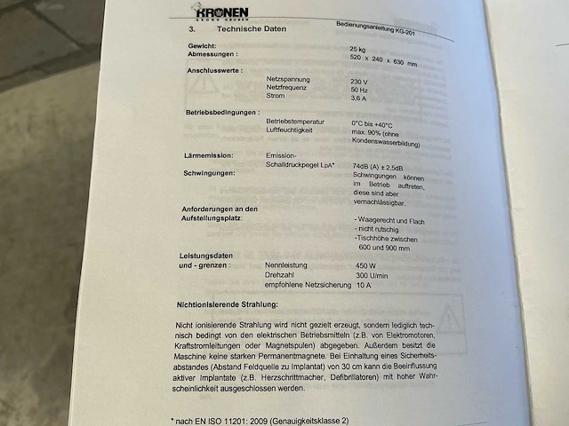 2012 kronen kg 201 professionele groentesnijder – 450 w - afbeelding 10 van  10