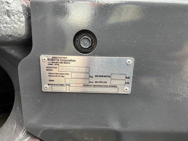 2012 kubota kx155-3 midigraafmachine - afbeelding 24 van  30