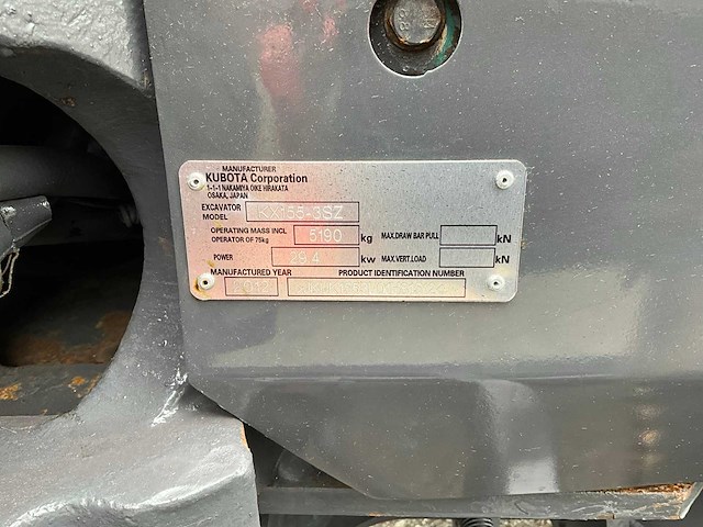 2012 kubota kx155-3 midigraafmachine - afbeelding 13 van  16