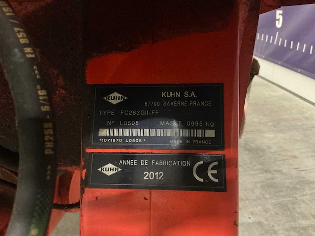 2012 kuhn fc283 gii maaier - afbeelding 7 van  15