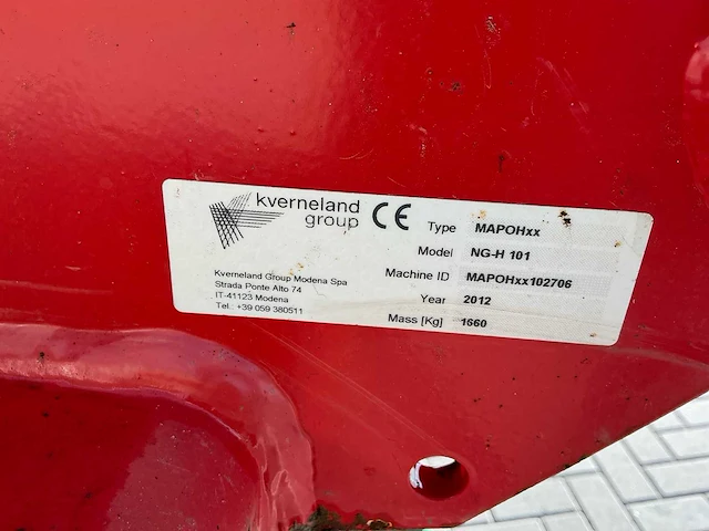 2012 kverneland mapohxx rotorkopeg - afbeelding 21 van  28