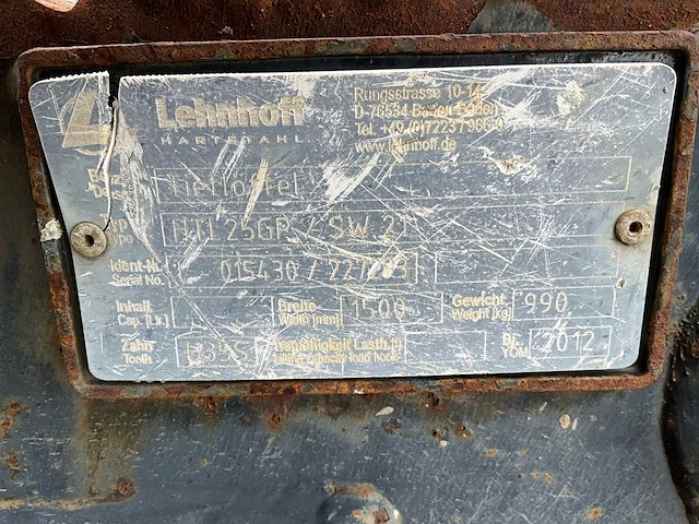 2012 lehnhoff htl25gp/sw21 graafbak - afbeelding 7 van  8