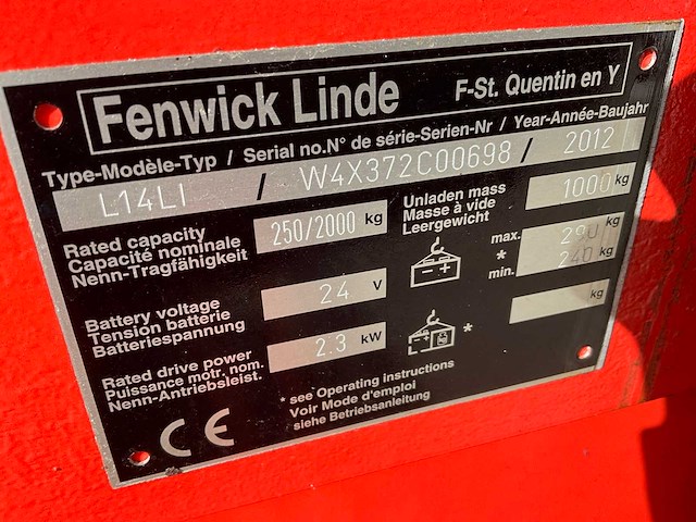 2012 linde l14 li stapelaar - afbeelding 3 van  11