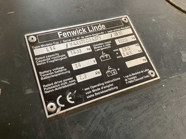 2012 linde l14 stapelaar - afbeelding 5 van  7