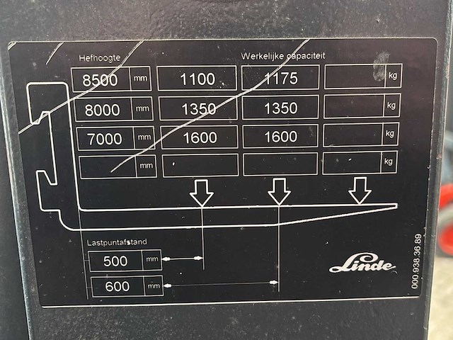 2012 linde r16s reach truck - afbeelding 2 van  11