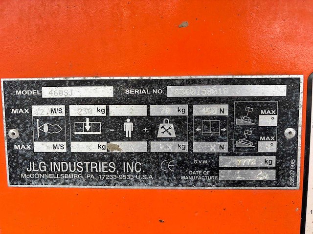 2012 ljg 460sj hoogwerker - afbeelding 7 van  15