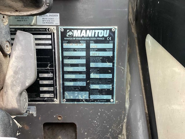 2012 manitou mlt 634 verreiker - afbeelding 6 van  23