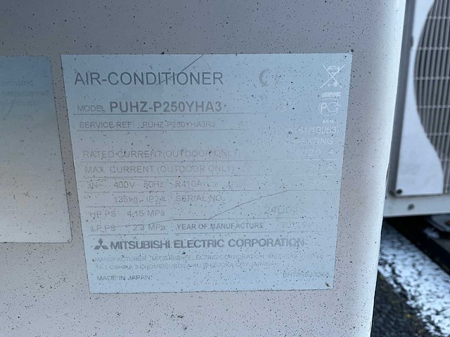 2012 mitsubishi puhz-p250yha3 airconditioning - afbeelding 5 van  5