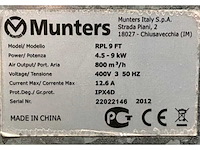 2012 munters rpl 9ft industriële heater - afbeelding 3 van  5