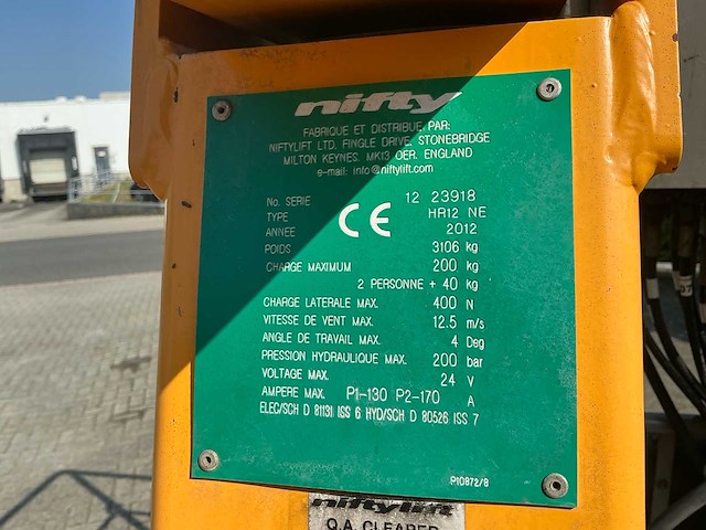 2012 nifty hr12 ne (narrow electric) - afbeelding 11 van  19
