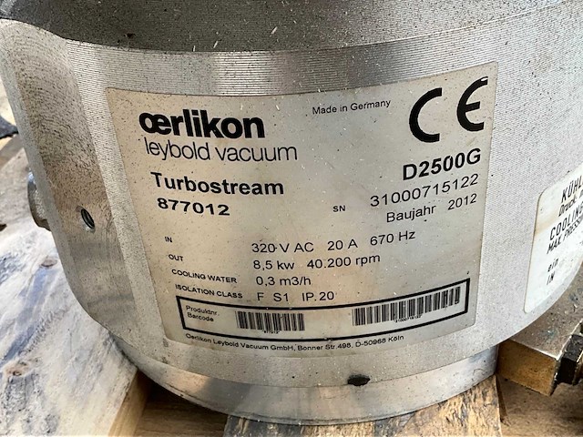2012 oerlikon leybold turbostream d2500g blower - afbeelding 2 van  9