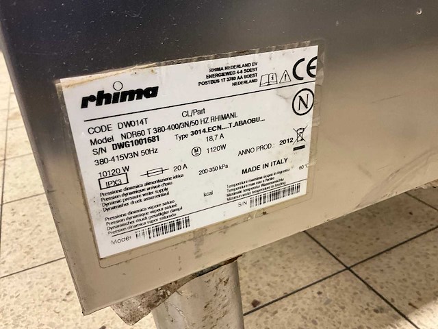 2012 rhima dr60 vaatwasmachine - afbeelding 8 van  8