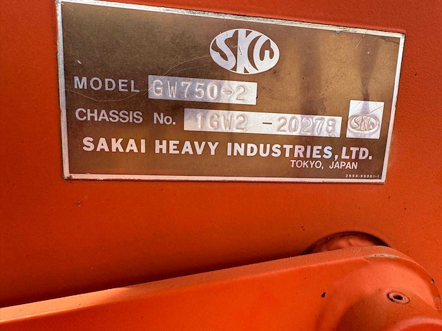2012 sakai gw750-2 asfalt walssmachine voor de wegenbouw - afbeelding 5 van  13