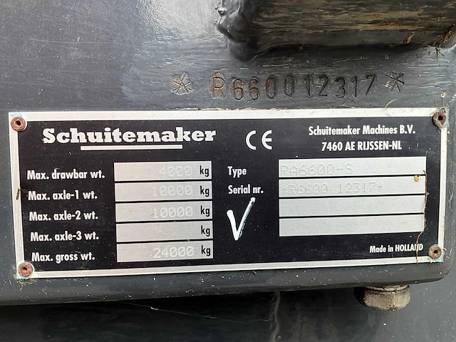 2012 schuitemaker rapide 6600 opraapwagen - afbeelding 25 van  31