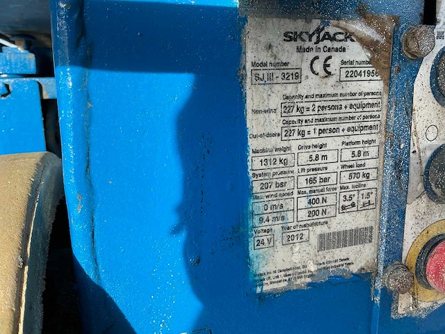 2012 skyjack sjiii3219 hoogwerker - afbeelding 4 van  12