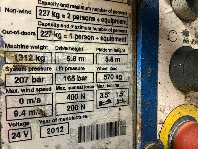 2012 skyjack sjiii3219 hoogwerker - afbeelding 2 van  10