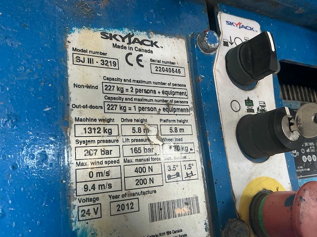 2012 skyjack sjiii3219 hoogwerker - afbeelding 2 van  10