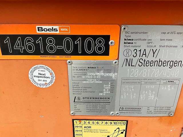 2012 steenbergen cid 300 brandstof opslagtank - afbeelding 3 van  13